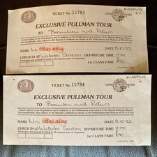 Pair 1983 Pullman Tickets – Venice Simplon Orient Express Beaulieu 15783/4 Rare