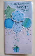 Birth Of Twin Boys Greeting