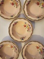  Johnson Brothers Hanford Rosedawn Pink Berry Bowls 5 Lot   5 1/4" Gorgeous