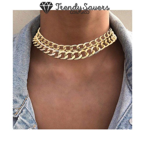 Chain necklace choker 18k - necklace,