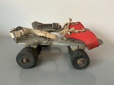 Vintage Childrens roller skates Metal Leather, Adjustable Retro Collectible Rare