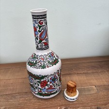 Beautiful Vintage Metaxa Porcelain Bottle Handmade in Greece 28 cm tall A3
