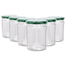380ml Octagon Glass Jam Jars