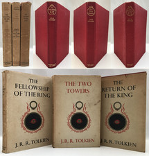 1963-65 FIRST EDITION J.R.R. Tolkien LORD OF THE RINGS TRILOGY Maps 14th/10th