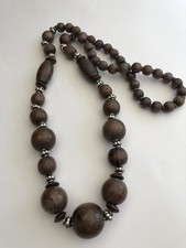 Long wooden chunky beaded - long,