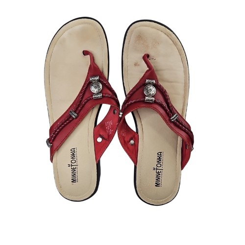 Minnetonka women red braided - minnetonka,