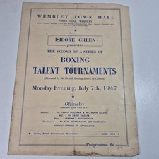 Boxing at Wembley Town Hall
