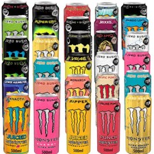 Monster Energy Drink Assorted Flavour Random Mixed Cans 500ml-Perfect for summer