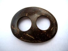 Hawaiian Hawaii Hand Made Coconut Sarong Pareo Buckle Clip ~ Oval QTY ( 3 )