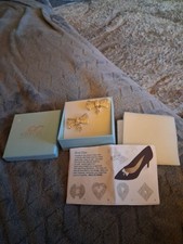 Eternal Collection Shoe Clips Silver Plated with Sparkling Diamanté New