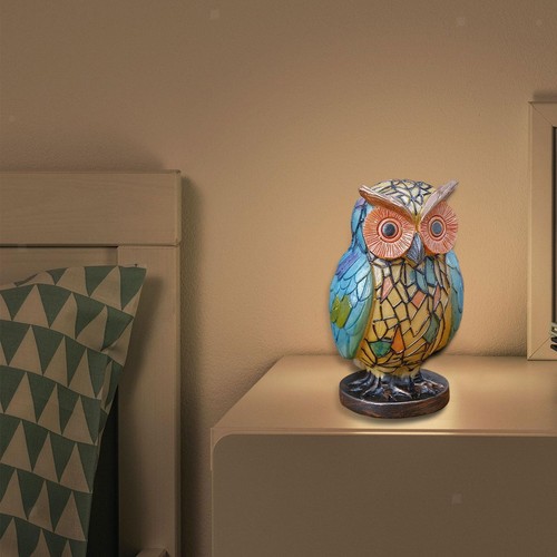 Resin owl shaped - resin, light