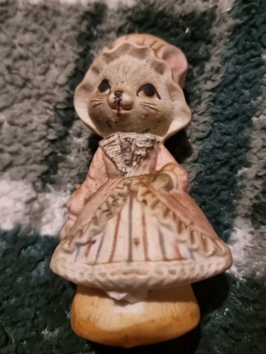 Ceramic mouse ornament figure - ornament,
