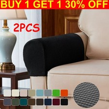 2X Removable Arm Stretch Sofa Couch Chair Protector Armchair Covers Armrest UK