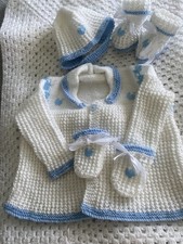 Baby Boy White Pram Set