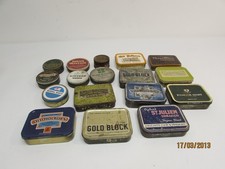 (ref288) 17 Vintage antique tobacco tins