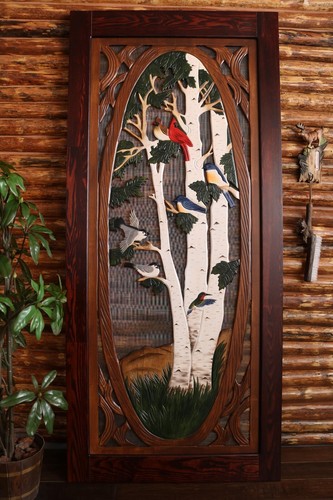 Handmade bird screen door - bird,