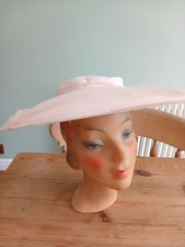 1940s/1950s Wide Brimmed Pink