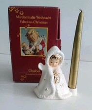 GOEBEL PORCELAIN CHRISTMAS ANGEL with CANDLE - BOXED