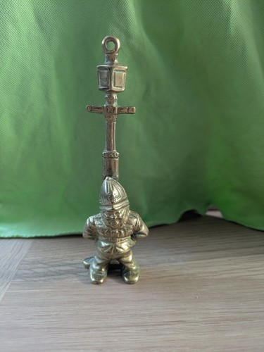 Vintage brass policeman - vintage, lamp
