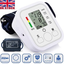 Upper Arm Digital Blood Pressure Monitor Automatic BP Machine Heart Rate Tester