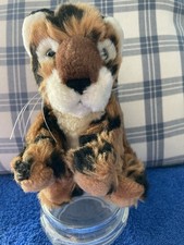 Russ Berrie LOLA Sitting Small Tiger Soft Plush Toy  - approx 6”