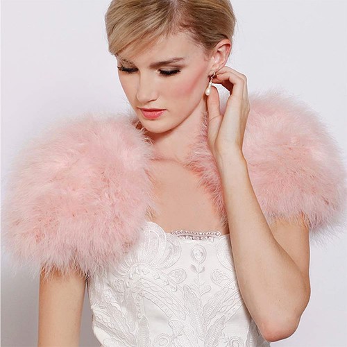 Real ostrich feather bolero - ostrich,