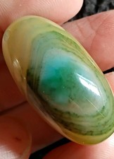 Tibetan Pre 1800s Natural Agate 1 Sky Eyed Dzi Bead