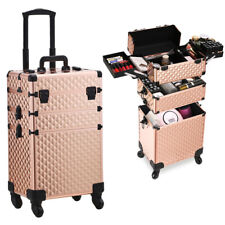 3in 1 Professional Makeup Case Trolley Vanity Hairdressing Drawer Case on Wheels