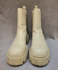 H&M WOMEN'S CREAM LEATHER