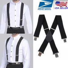 Mens Braces Suspenders Black