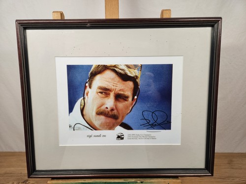 Nigel mansell obe signed photo - mansell,
