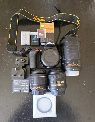 Nikon d5600 2mp black dslr - 24.2mp,