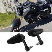 Motorcycle 7/8" Bar End Rearview Wing Mirrors For Honda CB125R/250R/650R CBF600