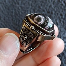 Tibetan Agate/Antique Silver