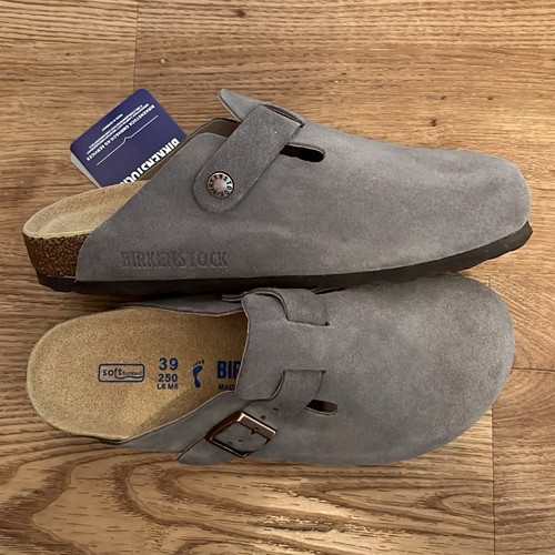 Birkenstock boston grey suede - birkenstock,