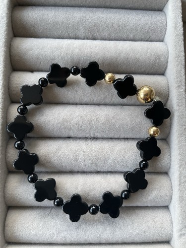 18k solid gold onyx - 18k,