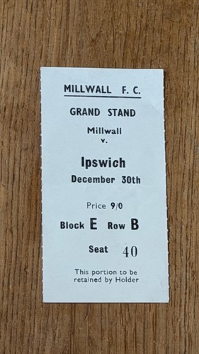 Ticket 1967 millwall v - millwall,