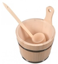 Large wooden sauna bucket - large,