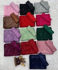 New Bollywood Sequence Saree indian Wedding party wear designer sequin silk sari