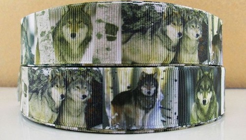 Dog grosgrain ribbon 25mm wide - grosgrain,