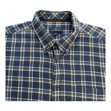 marks and spencer Blue Harbour Heavy Cotton Shirt Navy Mix Button Down Mens XXL