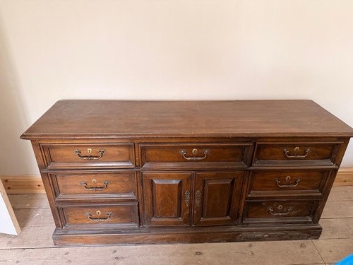 Dark wood drawer chest - dark,