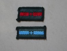 Scout Service & Patrol Leader Service Flash Badges [Red & Blue] (1970s)