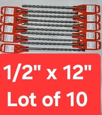 LOT of 10 SDS Plus 1/2" x 12"