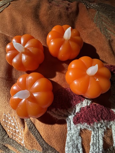 Mini pumpkin candles battery - mini,