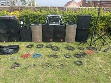 PA SOUND SYSTEM, JBL SPEAKERS / QSC AMP / KAM AMP / BASS BINS /  Lights, Lazer