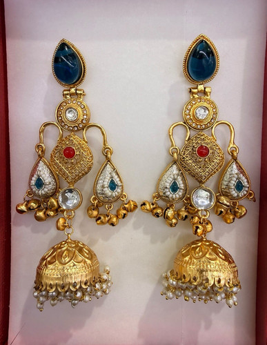 Gold tone ethnic chandelier - tone,