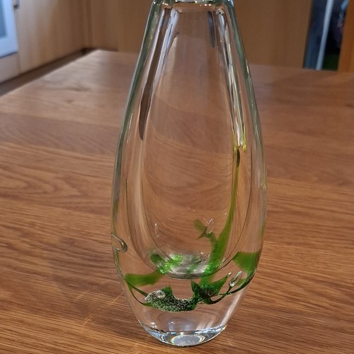 Vintage seaweed crystal vase - vintage,