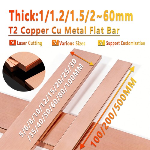Copper metal flat bar - cu,