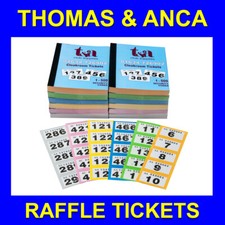 Raffle Books Cloakroom Tickets